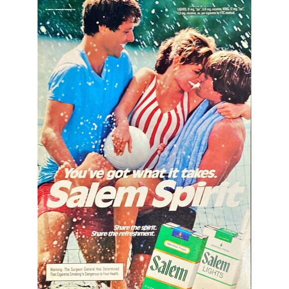 Salem Cigarettes "You've Got What It Takes; Salem Spirit" Vintage Print Ad 1983 - Picture 1 of 3